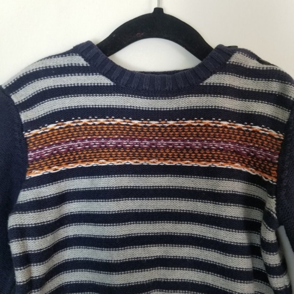 Gymboree Sweater Striped Knit Navy Blue 18-24 mos - Picture 3 of 5